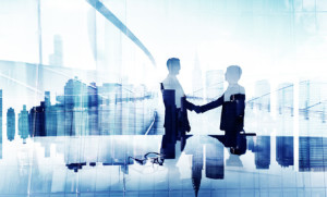 Businessmen Handshake Agreement Support Unity Welcome Concept
